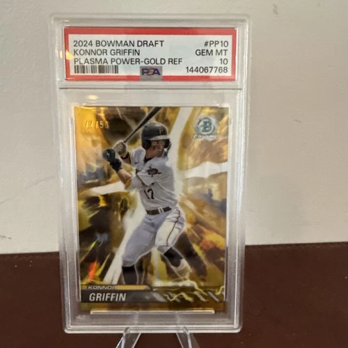2024 Konnor Griffin Plasma Power Gold Refractor PSA 10 /50