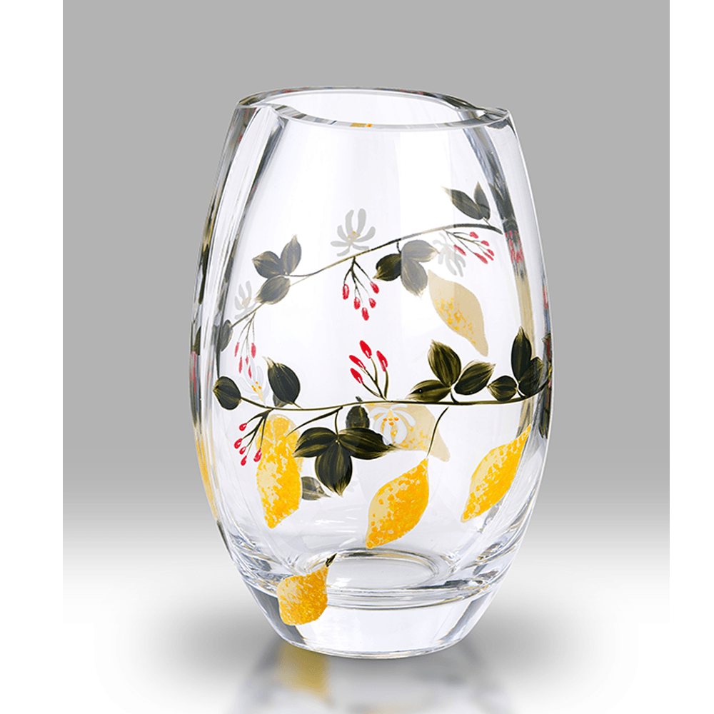 Nobile Glassware Lemon Grove Round Vase 20cm 2283 22