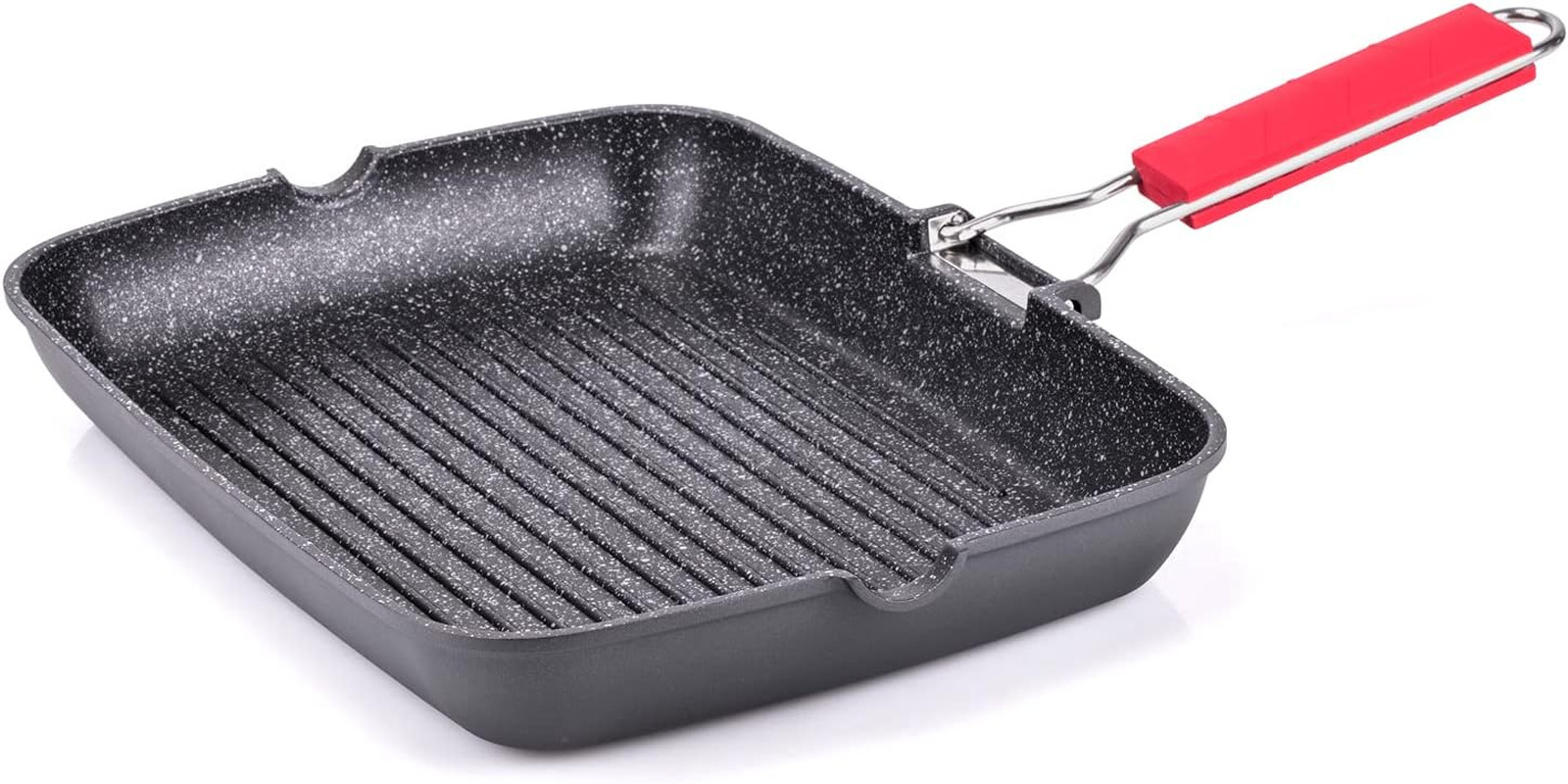 Piastra Grill Antiaderente 24x34 cm Induzione Professionale Pro Grill