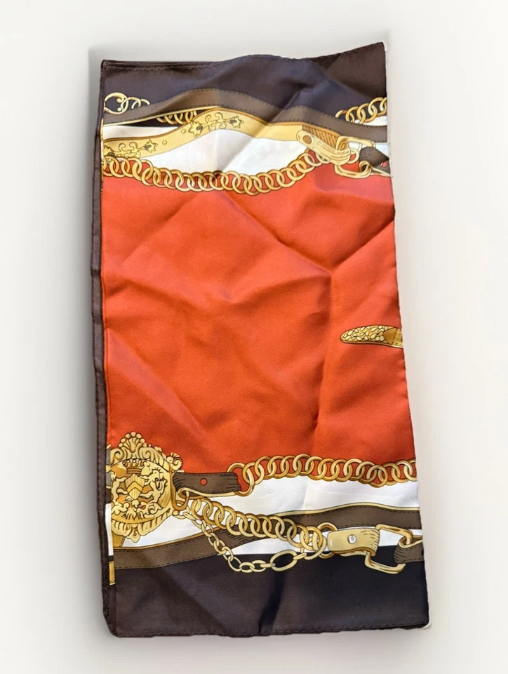 Bufanda Talbot’s 100 % seda marrón 16,5” X 67” pulgadas rectángulo oblongo - nueva con etiquetas Foto 2 de 4