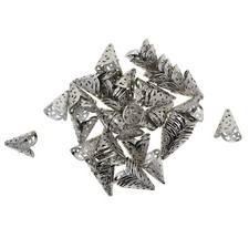 50pcs Filigree Cone Shape Tassel End Beads Caps Jewelry