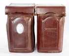 2x Original Rolleiflex Leather Cases 4 Rollei TLR Cameras, Genuine Accessories