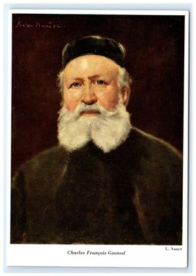 Vintage Charles François Gounod Portrait French Composer Artist L Nauer Postcard