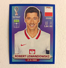 Panini FIFA World Cup Qatar 2022 Sticker POL 17 Robert Lewandowski BLUE — photo 1