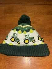 John Deere Toddler Tractor Fleece Lined Winter Hat Cap Official Licensed