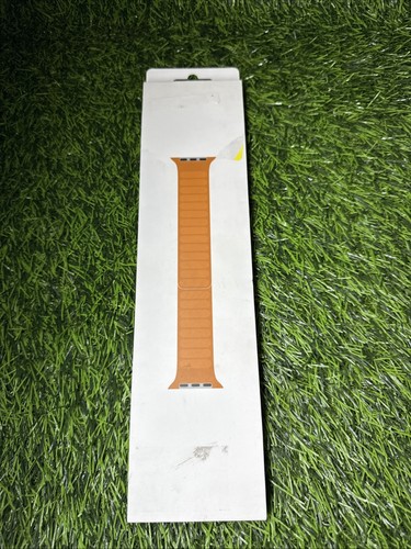 Apple Leather Link für Watch Series 7 - Goldbraun, Größe S/M (45mm) VERSIEGELT