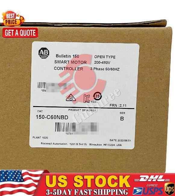 Factory Sealed Allen-Bradley 150-C60NBD SMC-3 Smart Motor Controller 150C60NBD