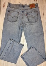 Vintage Levi's Light Wash Blue Straight Leg Denim Jeans Men's Regular Fit 34W