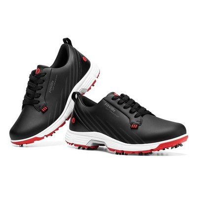 FitVille Men's Spiked Golf Shoes Water-Resistant Lightweight w/ Removable Spikes