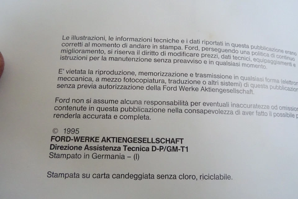 catalogo assistenza tecnica Ford Fiesta 1996 cambio sterzo sospensioni - Immagine 4 di 4