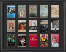 Cassette Tape Storage Shadow Box Display Stand   15 Slot Wall Rack
