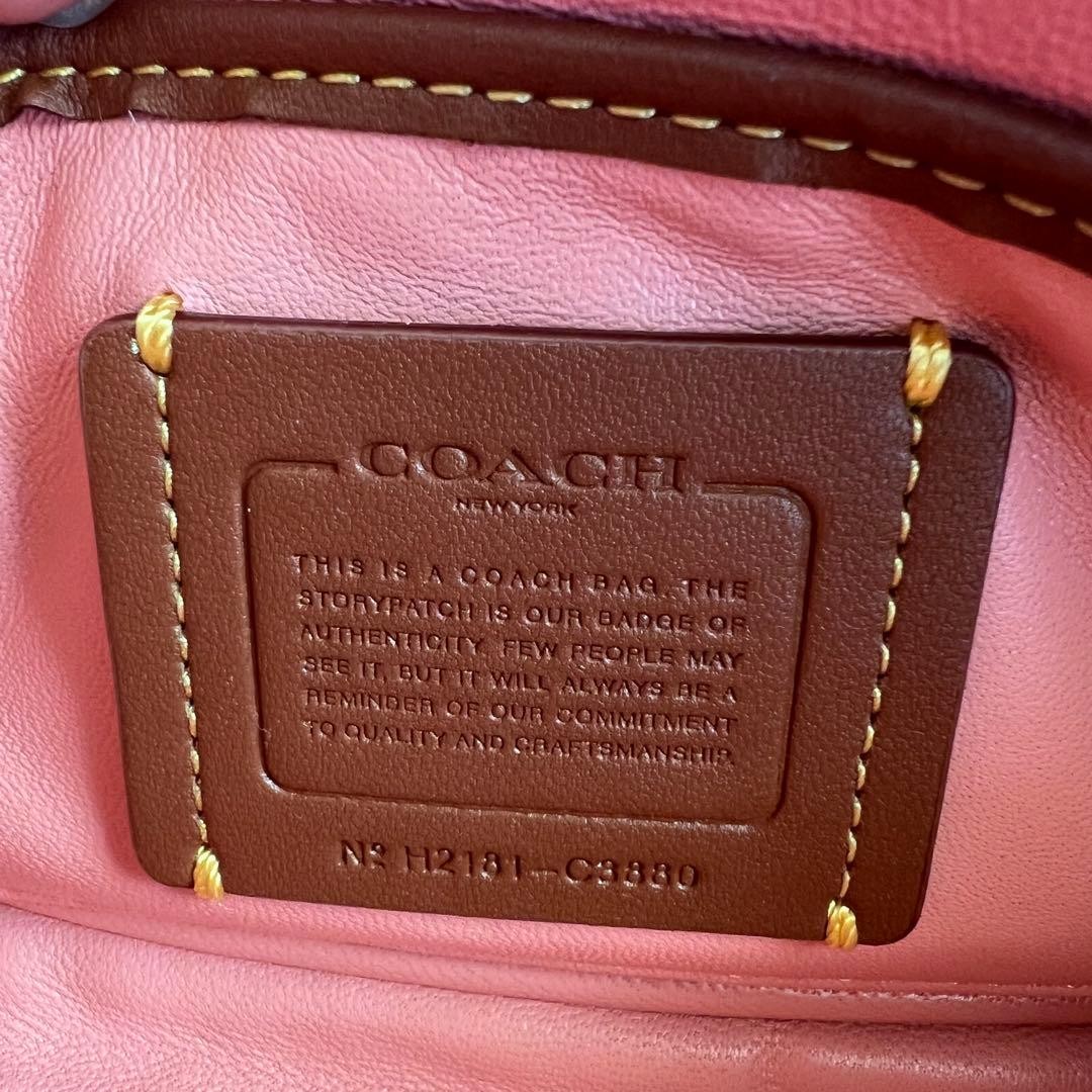 COACH Tabby Pillow Pink Leather 2Way Shoulder Bag Authentic Women's Small image 5