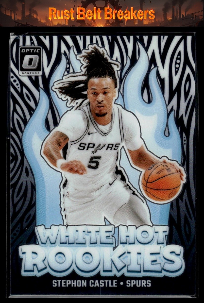 2024-25 Donruss Optic Stephon Castle #6 White Hot Rookies San Antonio Spurs