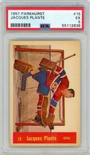 1957 Parkhurst Jacques Plante #15 PSA 5