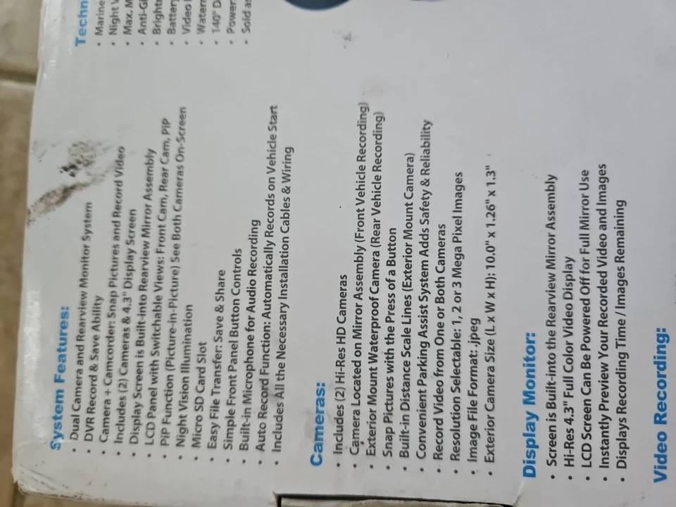 Car Camera & Rearview Mirror Display Kit - Image 4 of 4