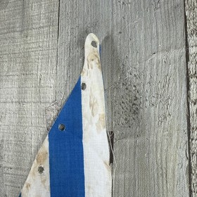 Lego Triangle Sail From 6274 Caribbean Clipper Blue & White Stripes Stained