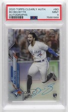2020 Topps Clearly Authentic Auto Bo Bichette #CCA-BO PSA 9 MINT Auto 0ne6