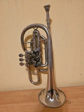 Soviet Trumpet Cornet USSR Musical Wind Instrument Horn Mouthpiece Vintage