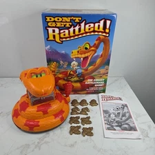Don't Get Rattled Snake Board Game Nearly Complete Missing 3 Gold Nuggets 