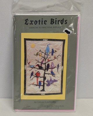 Critter Pattern Works Exotic Birds Designs To Machine Applique 1992 New Sealed