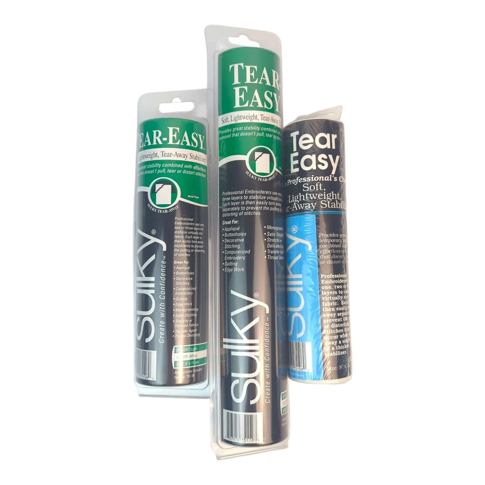 Sulky Stabilizer 批量 10 卷 | 完全稳定,超级溶解,容易撕裂,更多! — 第 3/4 张图片