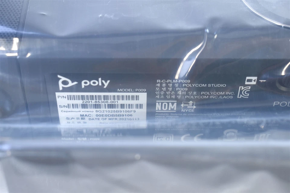 Polycom Poly Studio P009 4K HD USB Video Conference System 2201-85830-001 - Image 2 of 3