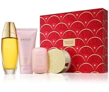 Beautiful Estee Lauder Women 4pc Set (3.4 oz EDP + 3.4 Lotion + Soap + Powder)