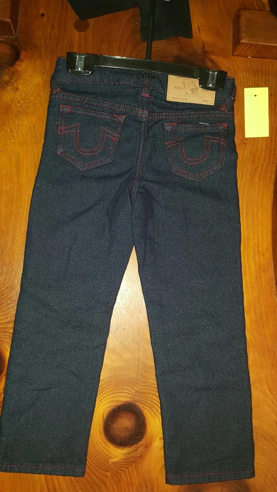 NUEVO CON ETIQUETAS $89 True Religion Niños Niño Diseñador Conjunto (Camisa L/S y Pantalones Denim) Foto 3 de 4
