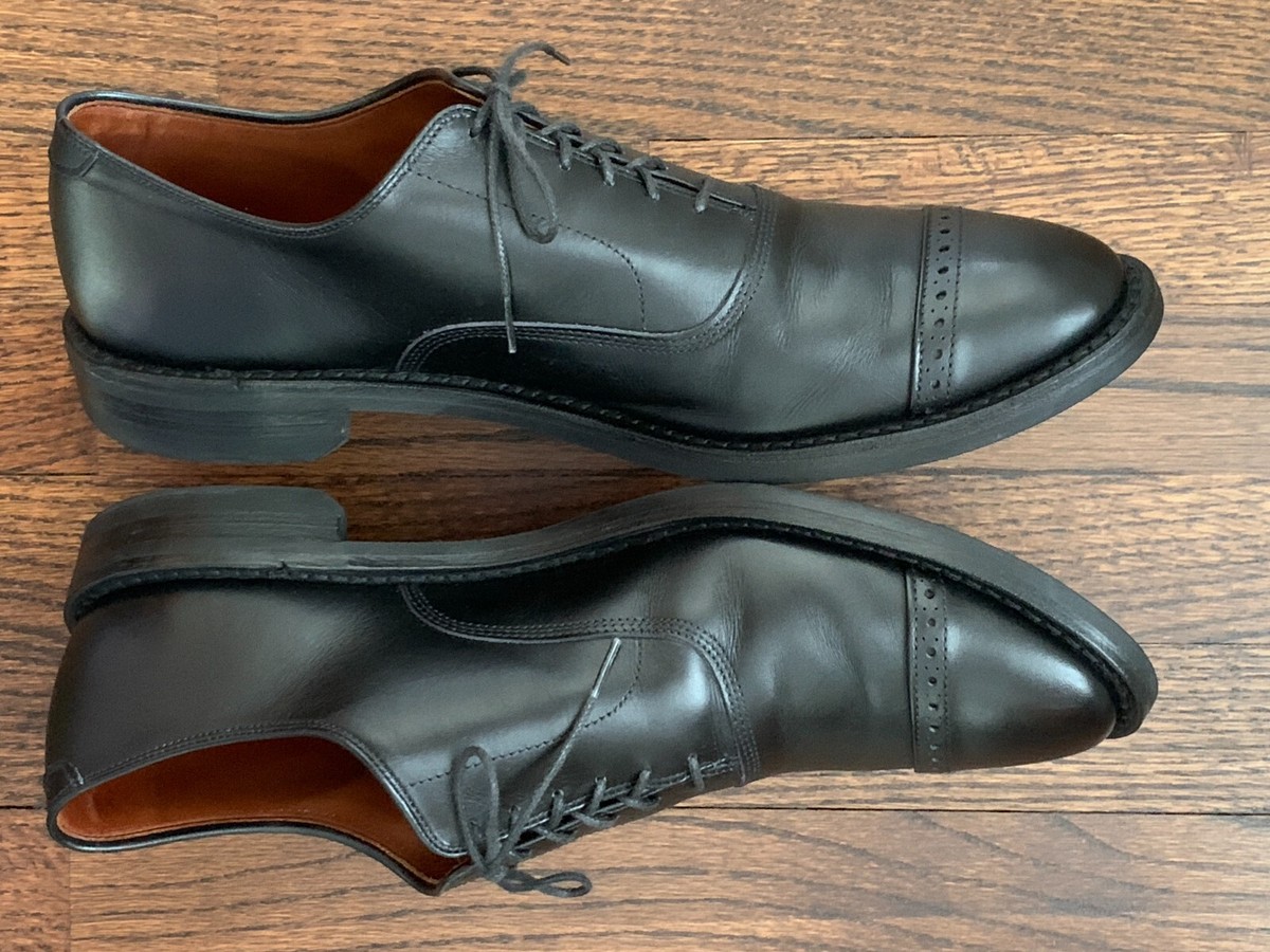 Allen Edmonds Fifth Avenue black leather cap-toe oxford size