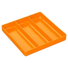 Ernst 5025 10.5 x 10.5" 3 Compartment Tool Organizer Tray - Orange