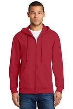 JERZEES Mens Long Sleeve NuBlend Full Zip Hooded Sweatshirt With Pockets 993M
