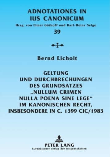 Thumbnail - Bernd Eicholt Geltung Und Durchbrechungen Des Grundsatzes Nullum C