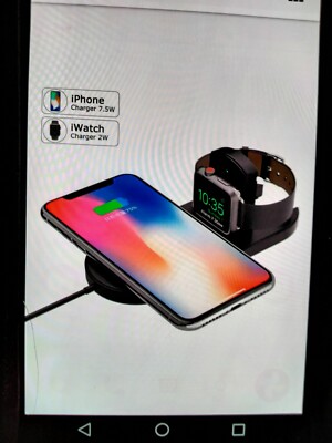 Mini AirPower Wireless Charger 2 In 1 Fast Dual Charging Pad