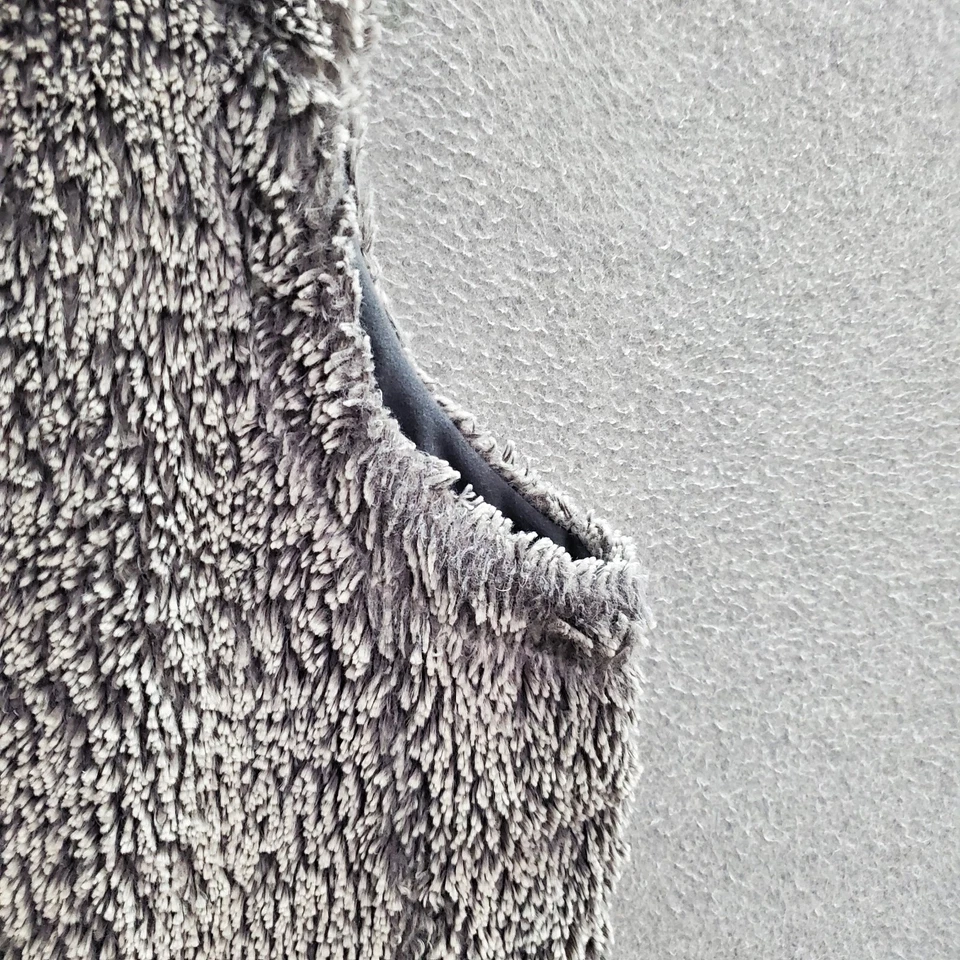 Royal Robbins Mujer Chaqueta Grande Gris Sherpa Imitación Piel Chaleco Cremallera Completa Capucha Cuello Foto 2 de 4