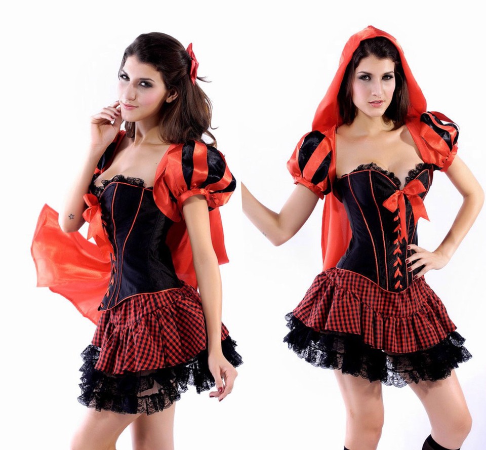 Caperucita Roja Disfraz Mujer Disfraz Navidad Cuento de Hadas 8 12