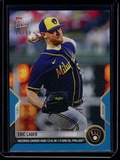 2022 Topps Now #93 Eric Lauer Blue Parallel Card #d 28/49