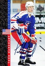Todd Marchant autographed Hockey Card Team USA 1996 Upper Deck World Class #S190