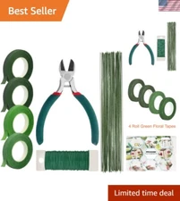 Premium Floral Wire Tools Kit with 26 & 22 Gauge Wires - Floral Tape Included