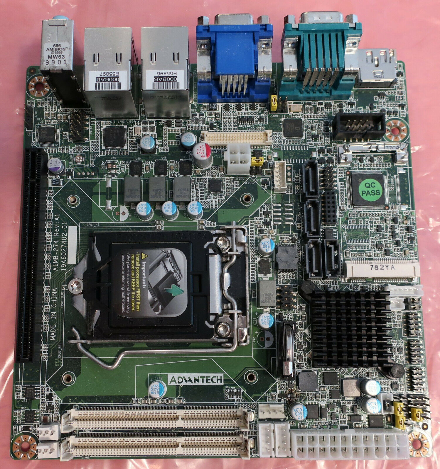 Advantech AIMB 274 LGA1150 Mini ITX Industrial Motherboard Dual LAN - USA Seller