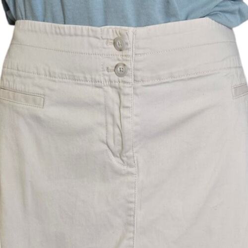 J Jill Womens A-Line Skirt Size 10 Beige Live In Chino Front Pockets Stretch - Picture 2 of 7