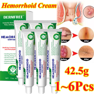 1~6x Herbal Haemorrhoid Cream Treatment Hemorrhoid Ointment Piles Pain Relief