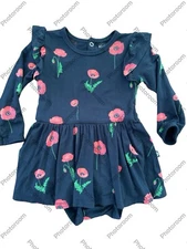 Kyte Baby EUC/NWOT?  Midnight Poppies Long Sl Bamboo Twirl  Bodyshirt-6-12Mos