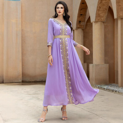 green emerald velvet dress Luxury Dubai Caftan Abaya Kaftan Arabic Evening Dress SS691 Champagne / 6 main image 0