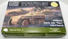 1/100 (15mm) Scale WWII German Half-Track, 250 Neu, Plastic Solider Comp, NIB