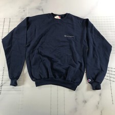 Vintage Champion Crewneck Sweatshirt Mens Medium Navy Blue Cotton Blend