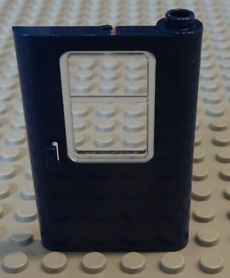 Lego Train Door 1x4x5 Dark Blue with Transparent Disc