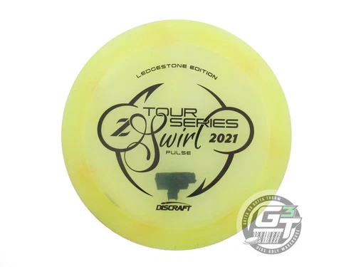 USED Discraft 2021 Ledgestone Z-Swirl Pulse 175g Yellow Driver Golf Disc
