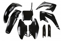 Kunststoff Verkleidung Kit Honda Cr 125 / 250 2005 - 2007 Schwarz Ufo Plast Full