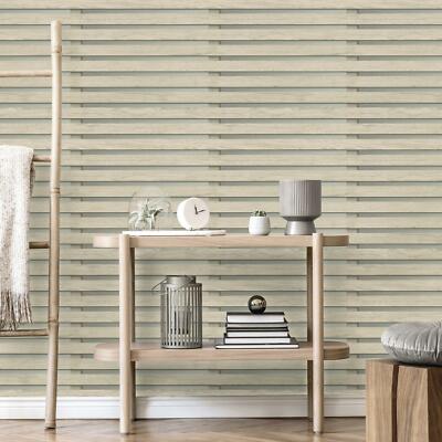 Realistische 3D Holzlatten Struktur Dekor Tapete Grau Fine Decor FD42997