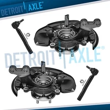 Front Knuckles Wheel Hubs Outer Tie Rods for 2008 - 2013 Toyota Highlander AWD